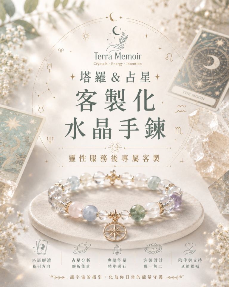【塔羅＆占星水晶手鍊】運勢∣戀愛∣財運∣工作∣品牌自由設計版
