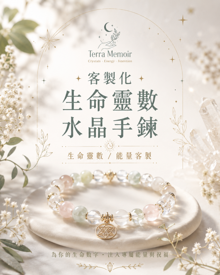 【生命靈數】客製化水晶手鍊｜品牌自由設計版