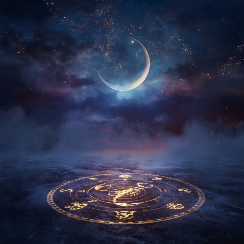 Lucid Origin A dreamy and mysterious Scorpio new moon night a 2