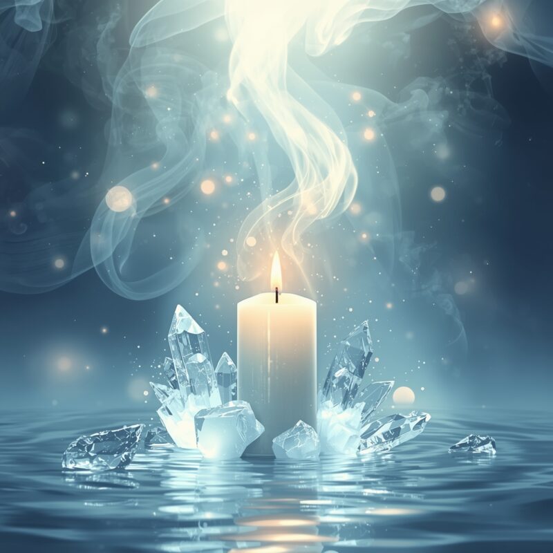 Lucid Origin A healing and cleansing candle ritual scene soft 2