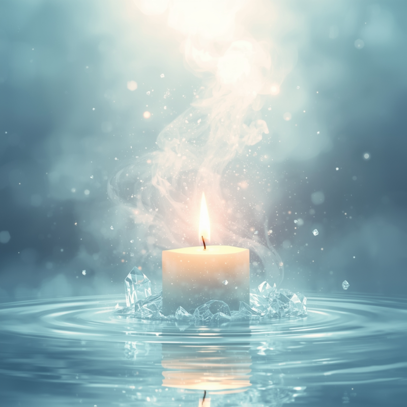 Lucid Origin A healing and cleansing candle ritual scene soft 3