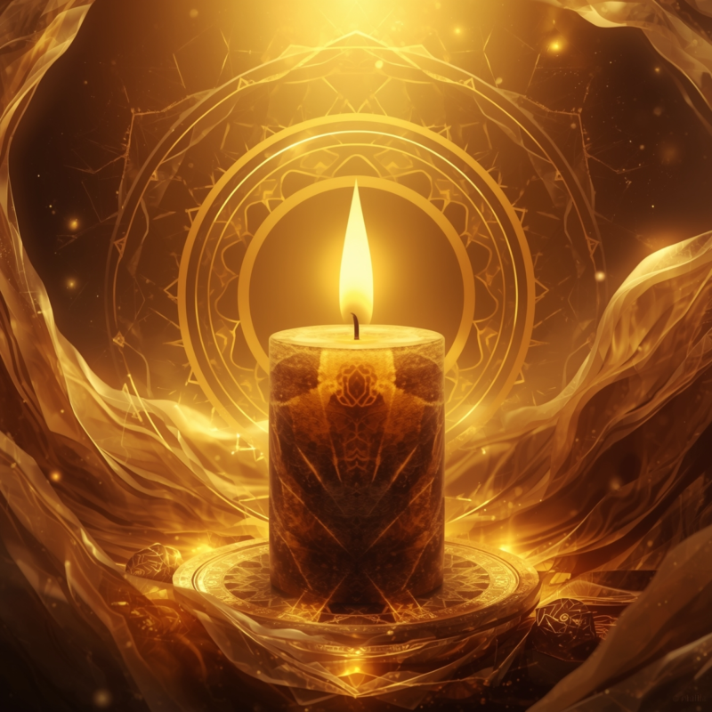 Lucid Origin A luxurious success ritual candle illustration in 2