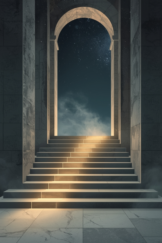 lucid origin A dreamy and mystical high quality illustration with muted golden glow stone 0