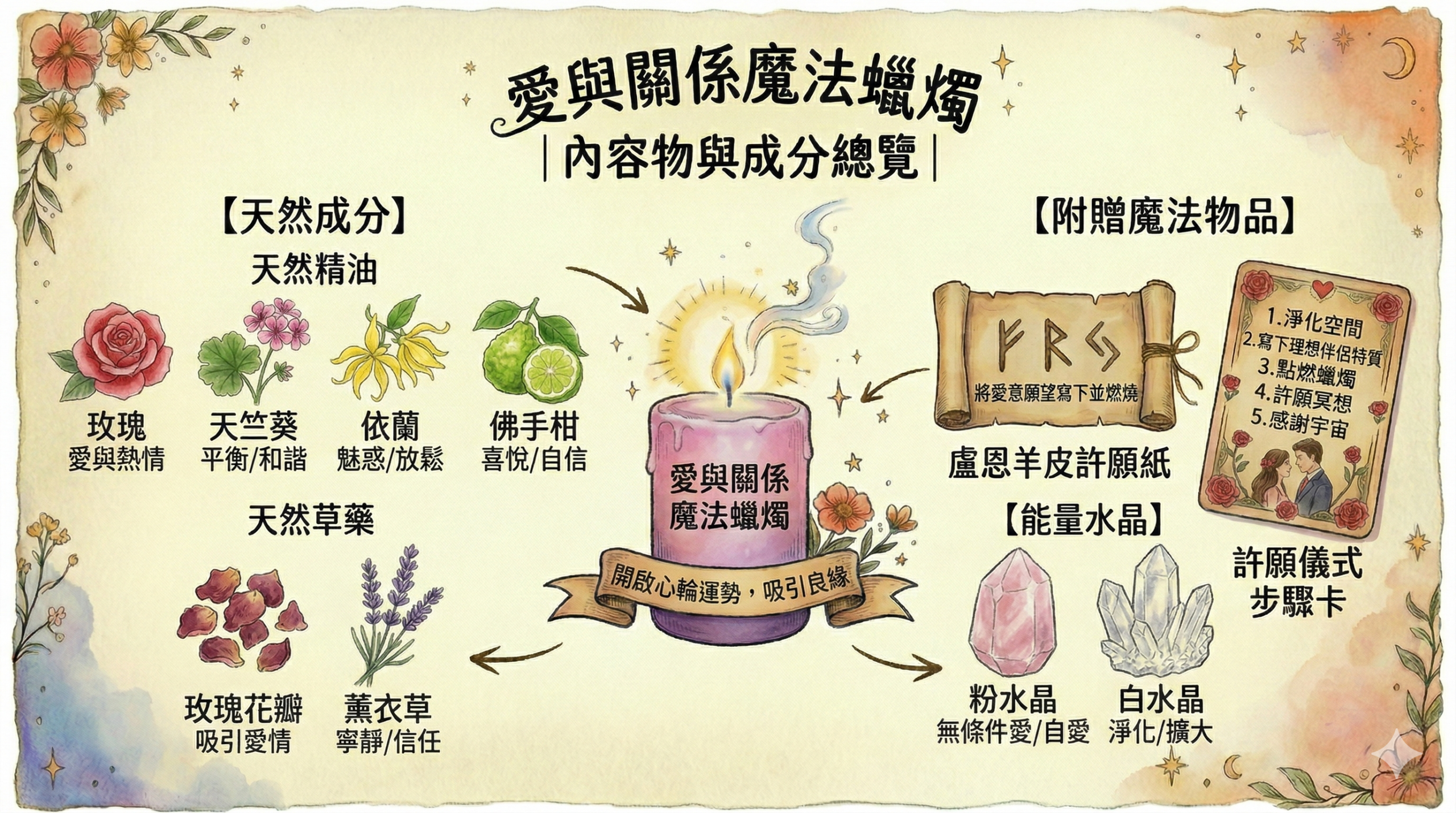 愛與關係魔法蠟燭